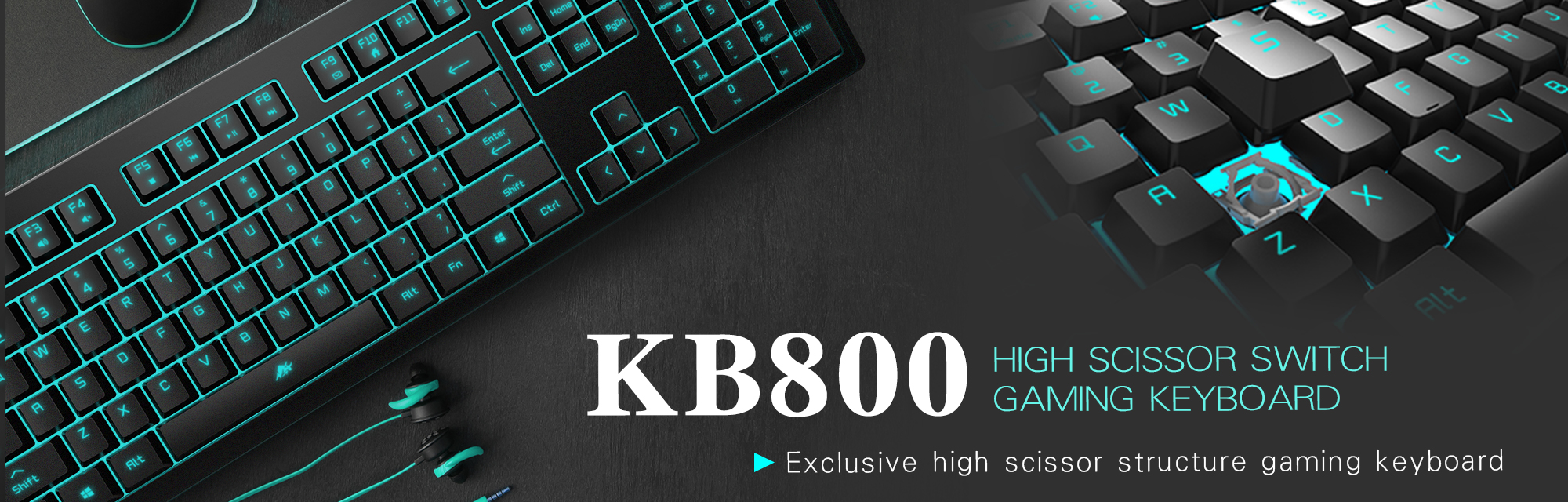 KB800 Light Up Quiet Gaming Keyboard